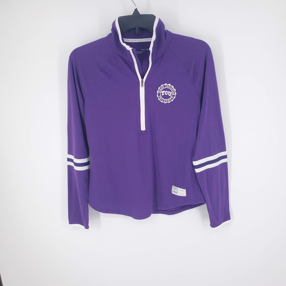 Under Armour TCU Texas Christian Purple Pullover Women's Long Sleeve Small
